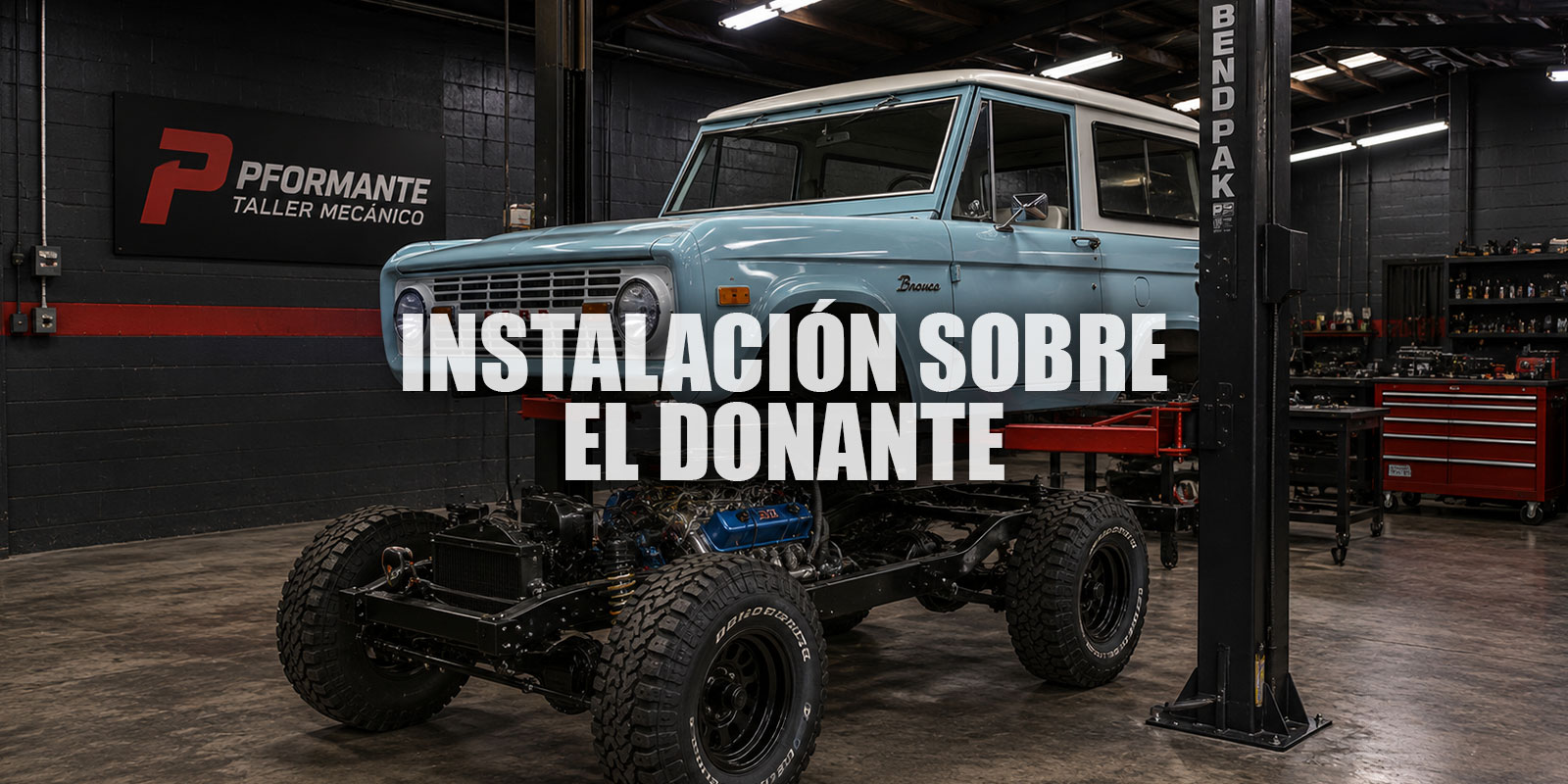 Instalación sobre el donante